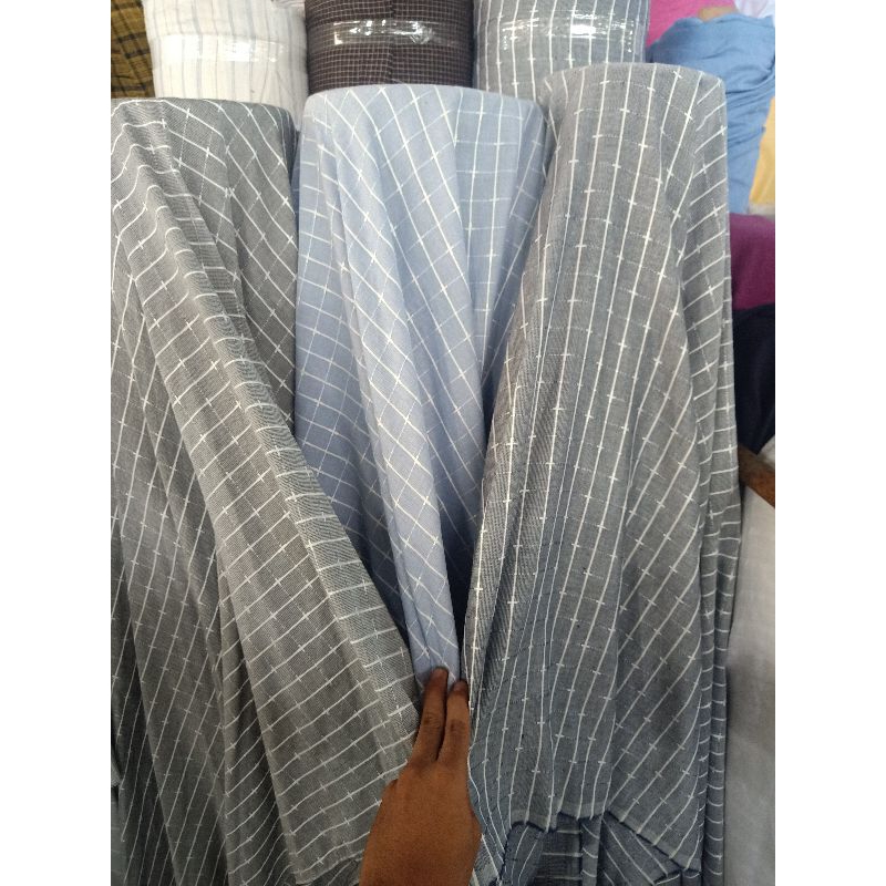 Kain Linen Bordir/katun linen bordiran/kain bordir/Harga per setengah meter