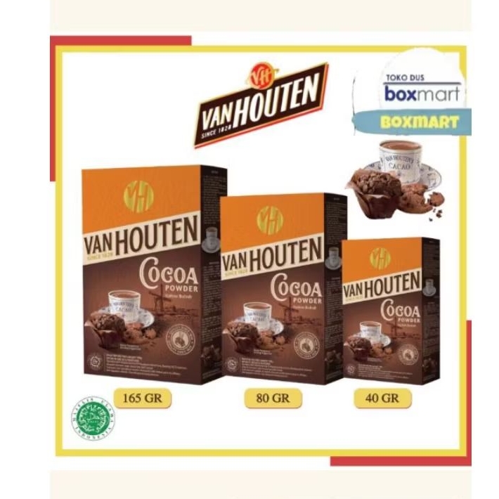 

Cokelat bubuk VAN HAUTEN COCOA POWDER 40/80/165gr