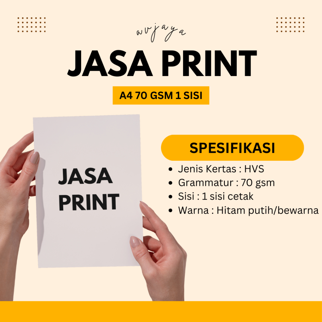 

JASA PRINT BEWARNA DAN HITAM PUTIH HVS A4 70 GSM 1 SISI
