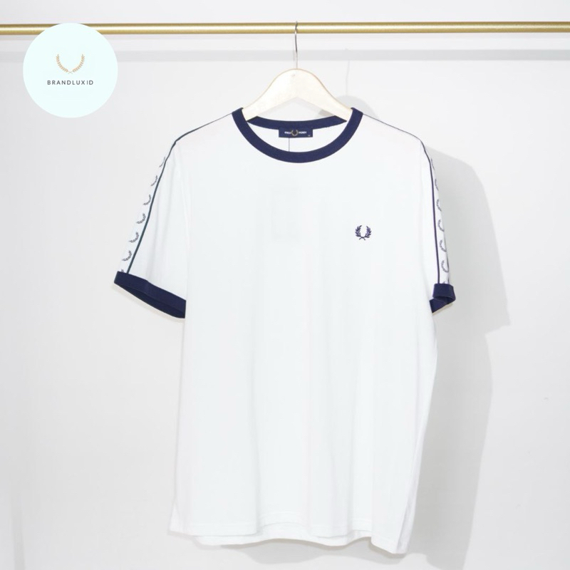 Fred Perry Taped Ringer T-Shirt Snow White