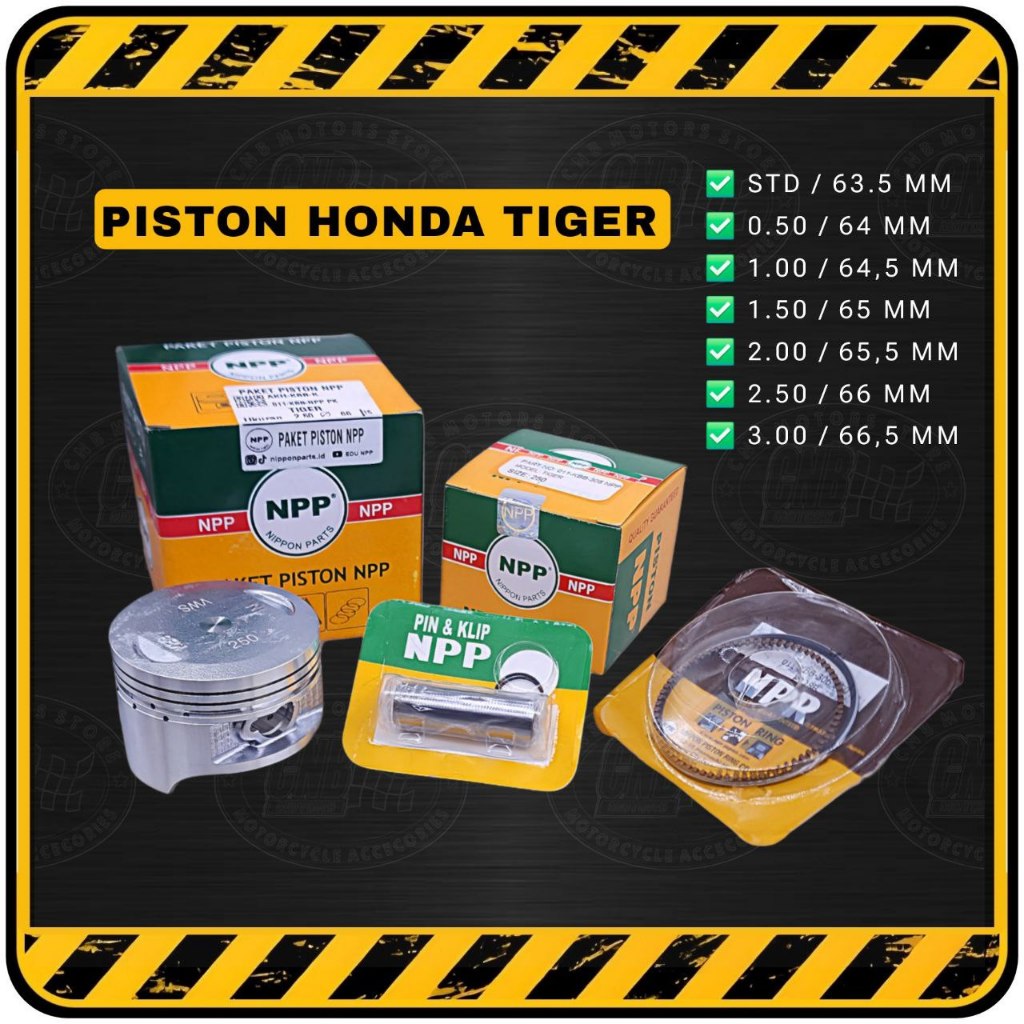 Seker / Seher / Piston Honda TIGER OS 0 | 50 | 100 | 150 | 200 | 250 | 300  by NPP