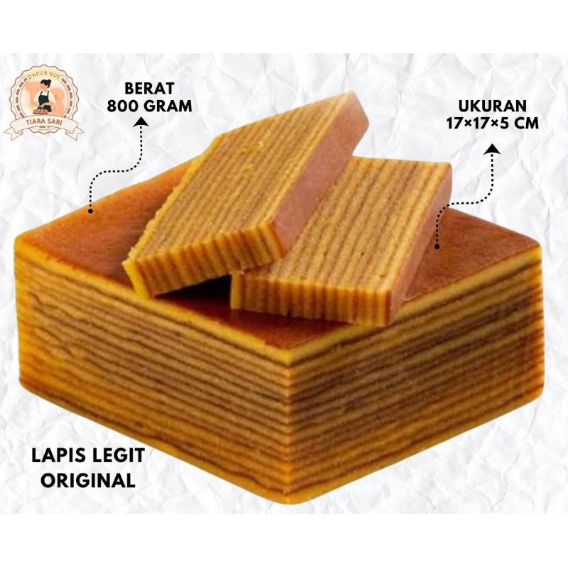 

KUE LAPIS LEGIT PREMIUM ORIGINAL UKURAN 17*17*5 CM
