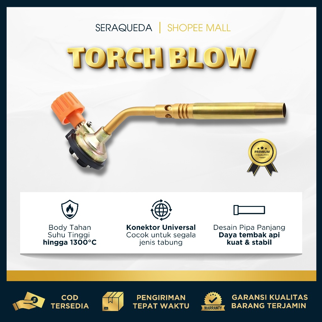 KEPALA LAS SINGLE MANUAL / Gas Torch Manual Bahan KUNINGAN DAN BESI