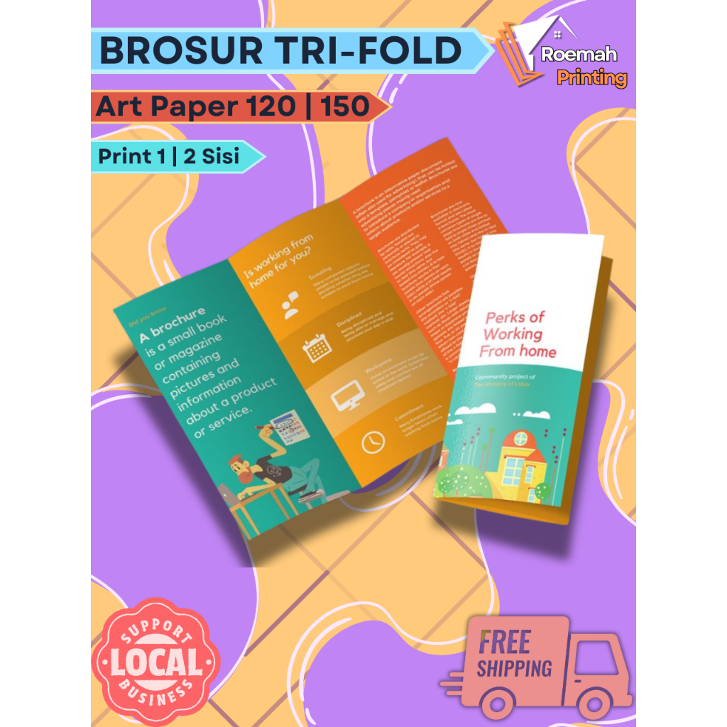 

Cetak Brosur Trifold Custom - Roemah Printing