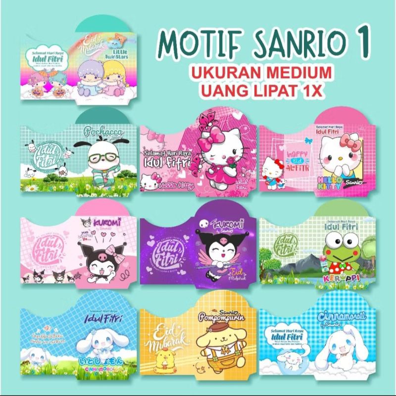 

isi 10 Amplop lebaran medium kuromi (pilih motif)