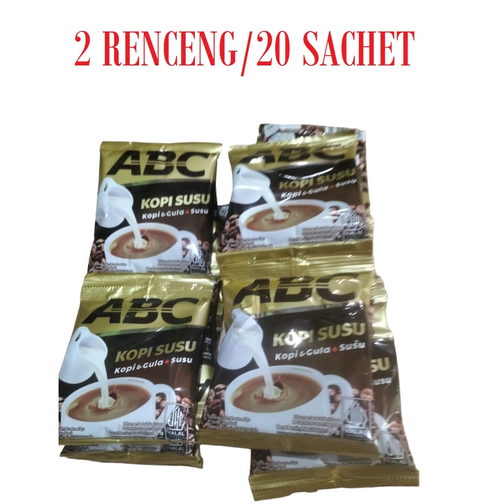 

2 Renceng - ABC Susu Kopi Instan 20 Pcs