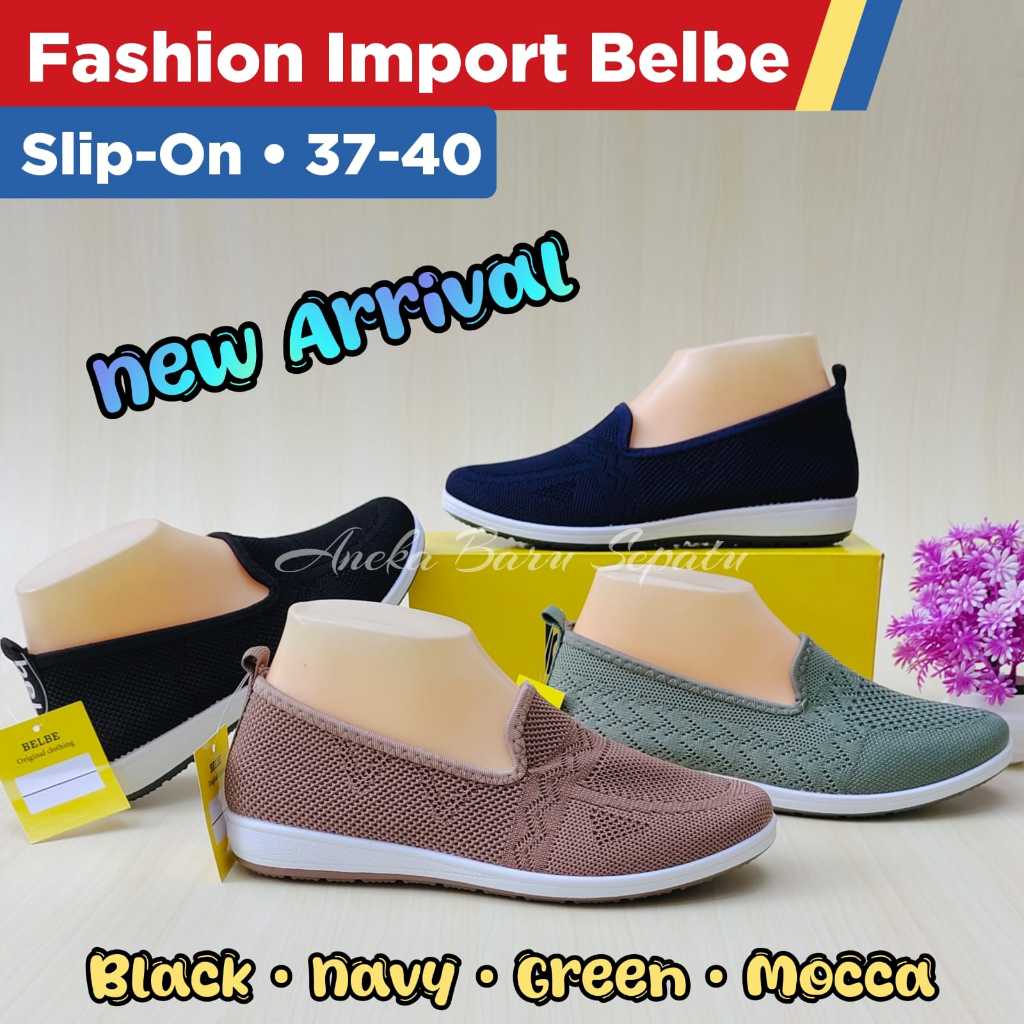 Sepatu Rajut Wanita Belbe Slip-On