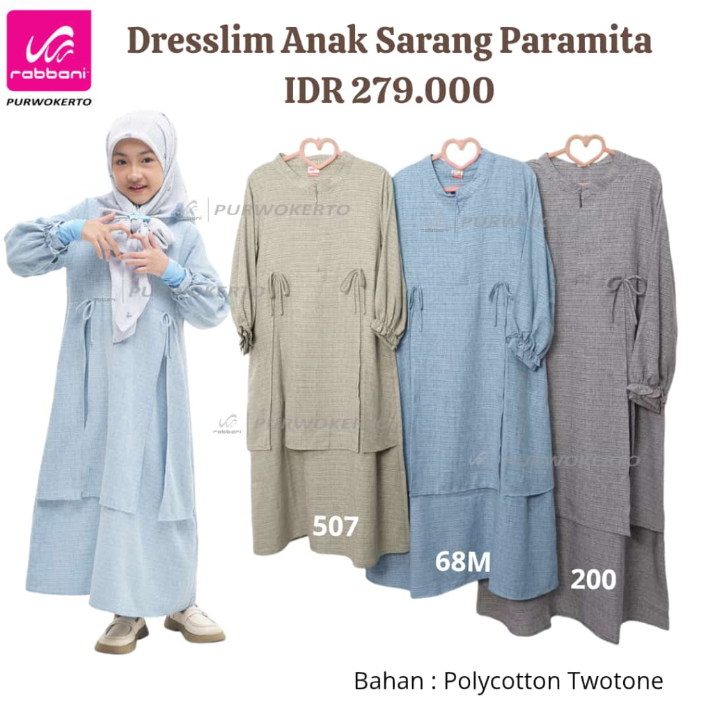 RABBANI 2025 _ DRESSCUTE SARANG PARAMITA / GAMIS ANAK RABBANI