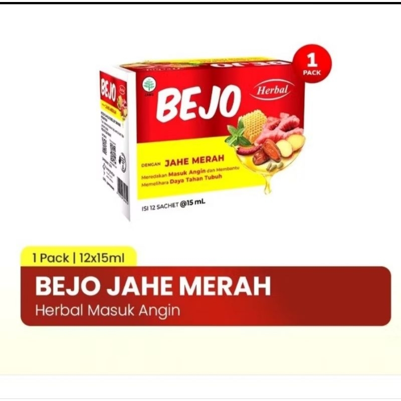 

Bejo Herbal Jahe Merah 1 pack isi 12 sachet