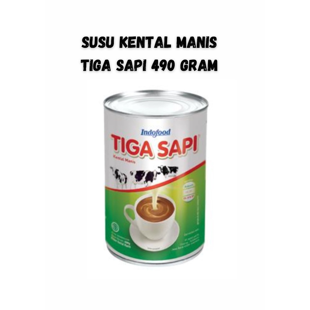 

Tiga Sapi Susu Kental Manis Tiga Sapi 490 Gram Indofood