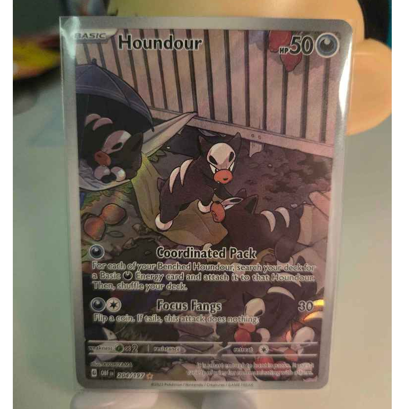 Pokemon TCG English Obsidian Flames #204 Houndour IR