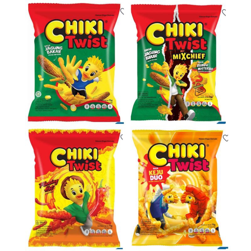 

CHIKI Baru Twist Jagung Bakar flaming hot keju duo cheese