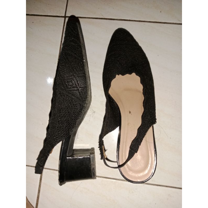 sandal wanita heels selop