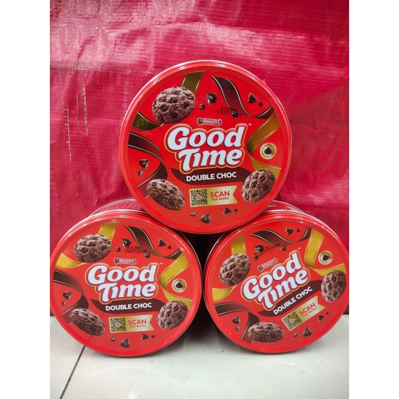 

Good time kaleng/ Good time cookies double choc 149gr dan 277gr edisi Lebaran