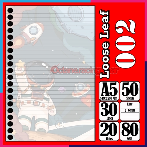 

Loose Leef Thema Astronot Luar Angkasa Leaf A5 Isi 50 Lembar Lucu imut isi ulang kertas Binder Karakter Terbaru Polos Buku Anak Sekolah Kuliah refil Refil