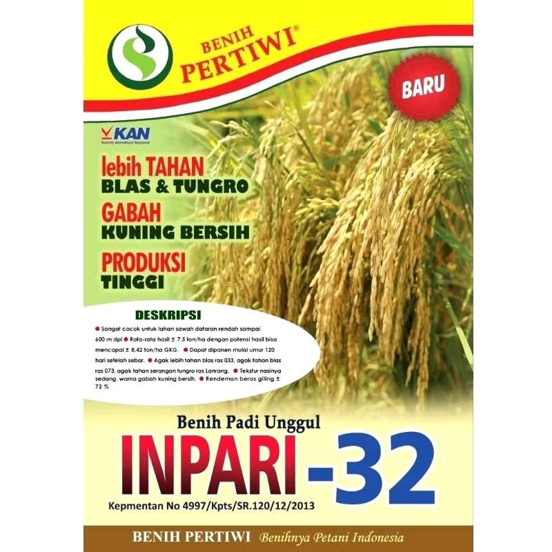Benih INPARI 32 PERTIWI kemasan 5kg