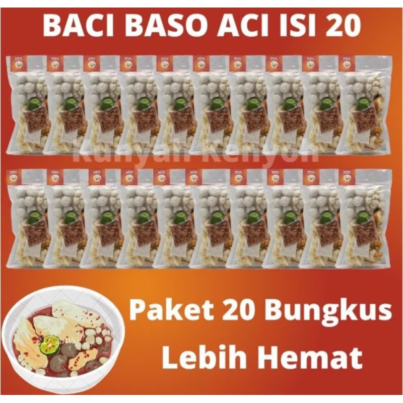 

bakso aci paket 20 bungkus harga termurah
