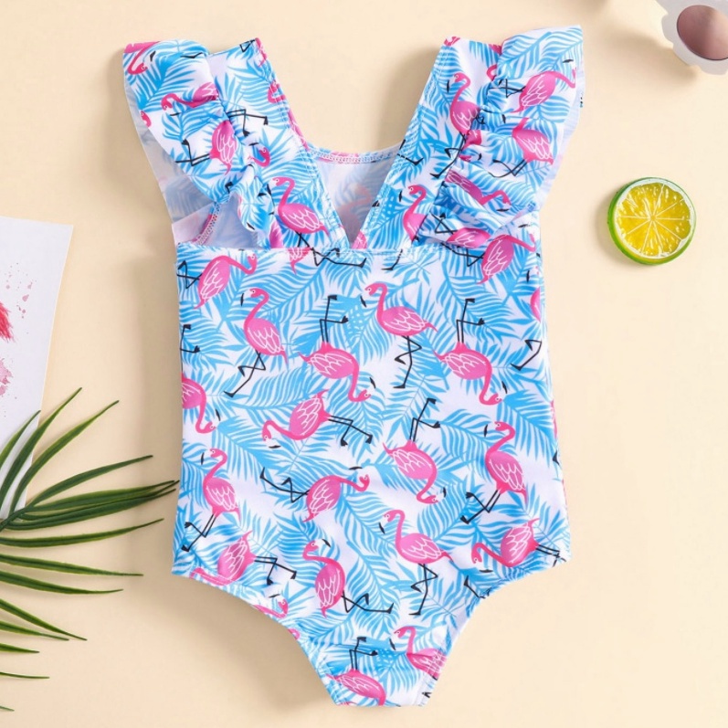 KODE S85D baju renang anak perempuan baju renang anak Flamingo baju renang anak lucu pola semangka b