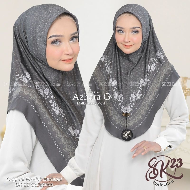 JILBAB INSTAN AZHARA MOTIF G HIJAB BERGO DAILY PED ANTEM SUBLIM TERBARU