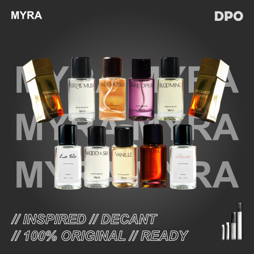 [DECANT] MYRA Tobacco Scandal La Vie Rose Wood & Sea Blooming Dark Opium Mademoiselle Purple Musk