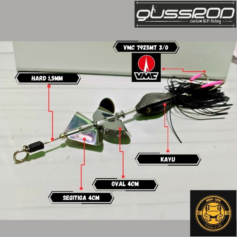Buzzbait lure slater propeller umpan casting gabus toman 17gr - 18gr