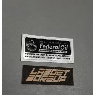 STICKER STIKER FEDERAL OIL HOLOGRAM BAK BLOK KOPLING ASTREA STAR PRIMA GRAND LEGENDA SUPRA X FIT NEW