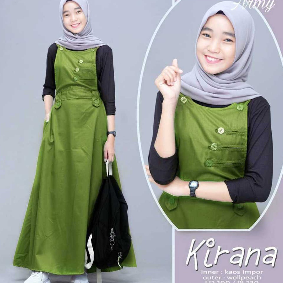 KODE G18C KENANGA OVERALL  GAMIS OVERALL KENANGA  OVERALL REMAJA MUSLIM  GAMIS KONDANGAN  GAMIS KEKI