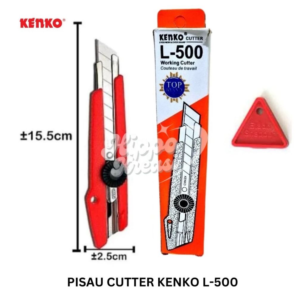 

Cutter Besar L-500 KENKO L500 18MM / Cutter Tajam / Alat Pemotong / Pemotong Kertas