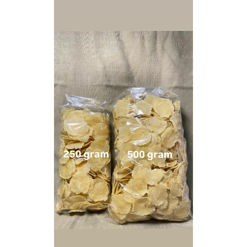 

Emping melinjo renyah ukuran 250 gram dan 500 gram