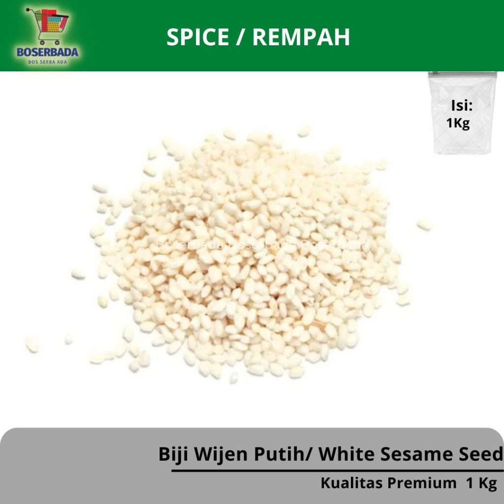 

1Kg Biji Wijen Putih / White Sesame Seed / Premium Impor