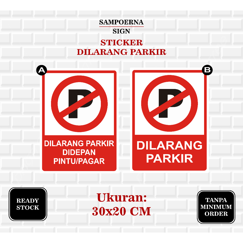 

STIKER DILARANG PARKIR | STIKER PETUNJUK DILARANG PARKIR | STIKER VINYL TAHAN AIR
