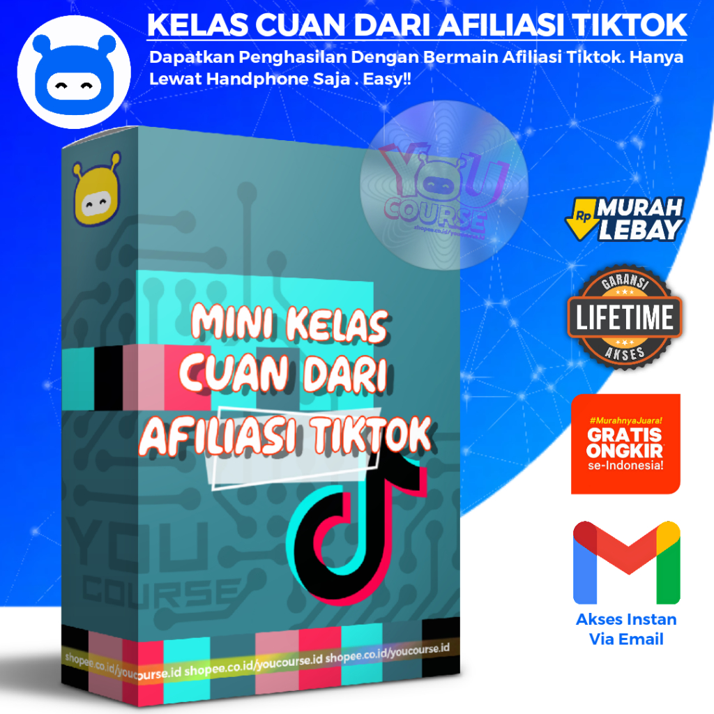 MINI KELAS CUAN DARI AFILIASI TIKTOK - Menghasilkan Dari Platform Tiktok Cukup Pakai HP saja Easy