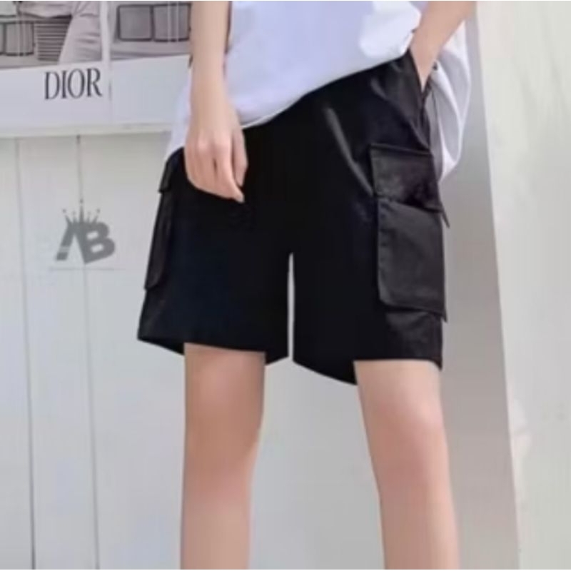 Celana Pendek Cargo Pria/Wanita Korea Style Casual Outfit