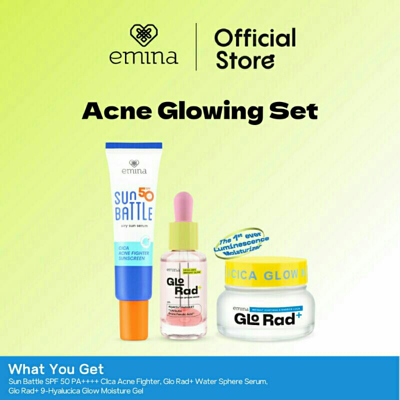 emina acne glowing set