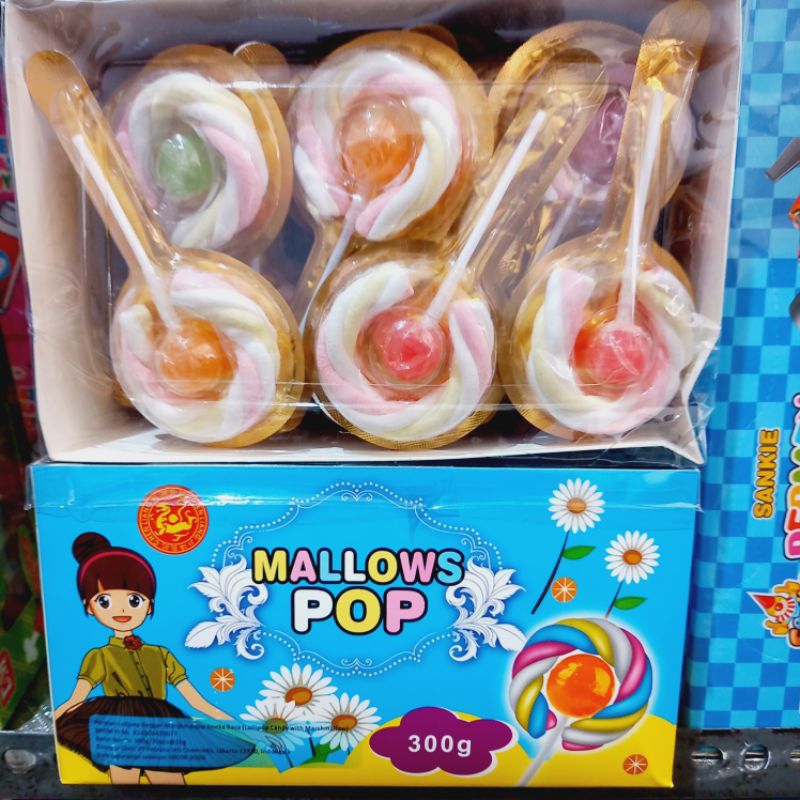 

Chen Liang Ji Mallow Pop isi 30 pcs / Marshmallow Permen Lollipop