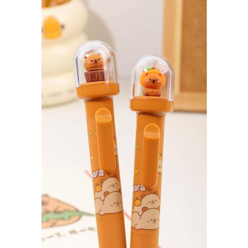

DOLCE Gel Pen Bolpen Cetek Lucu Landscape Capybara Unicorn Kuki Fine Tip 0,5 Black Refill