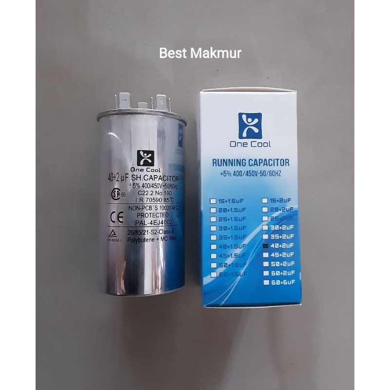capasitor ac 40uf/2uf kapasitor ac 40uf/2uf