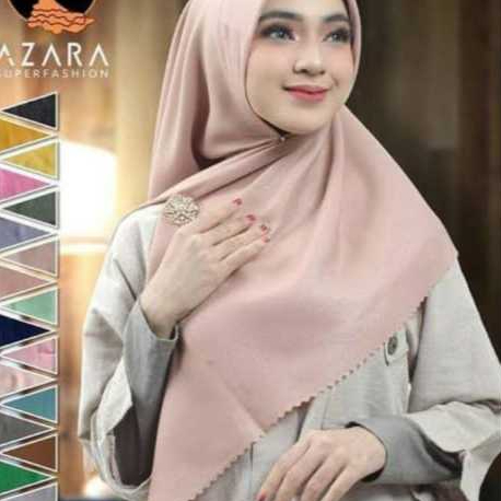 HIJAB SEGI EMPAT PARIS BUCKLE AZARA ORIGINAL- HIJAB PARIS BUCKLE AZARA POUCH