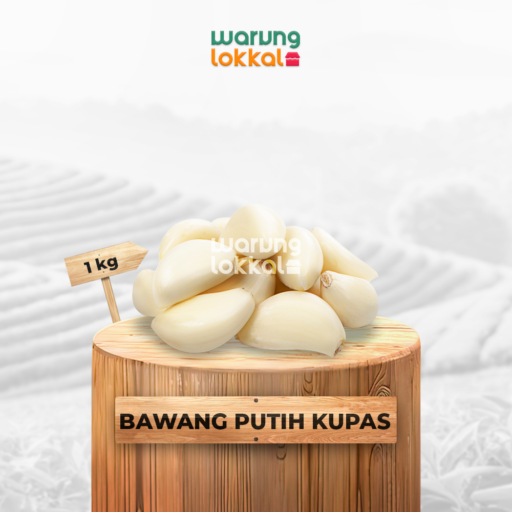 

Bawang Putih Kupas 1kg - Warung Lokkal