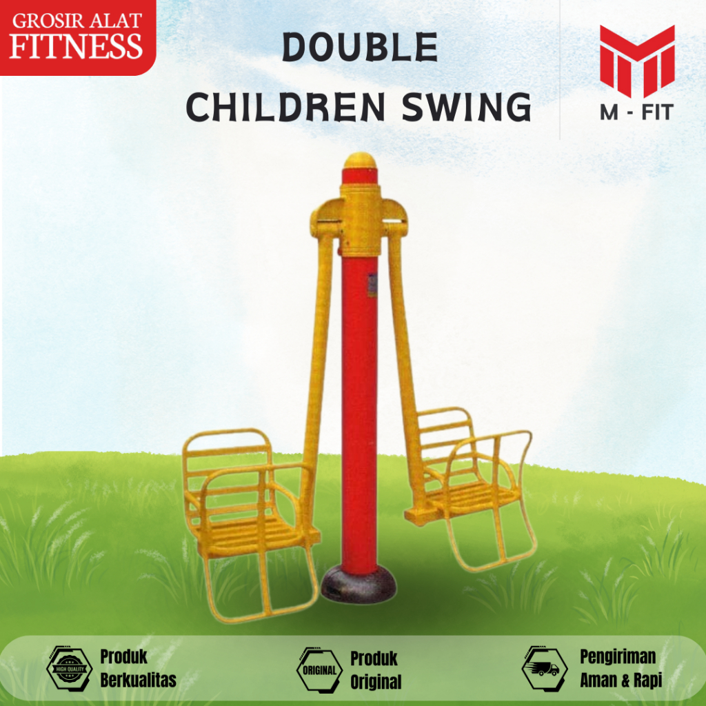 Alat Fitnes Outdoor Double Childern Swing Alat Olahraga Outdoor