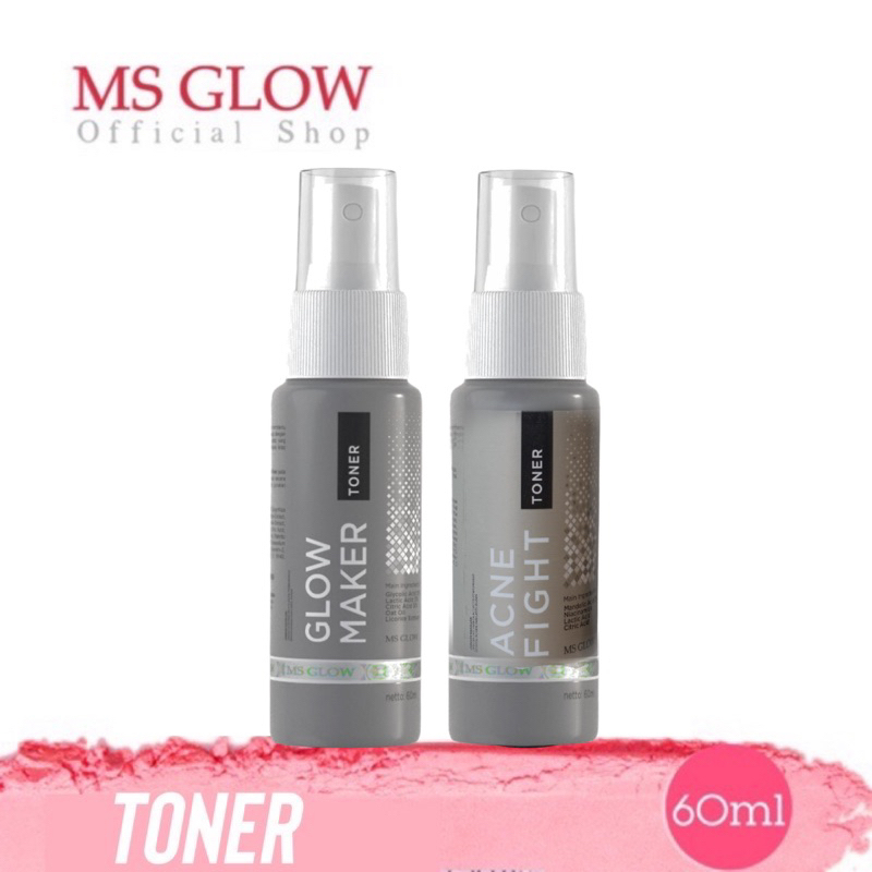 MS GLOW Toner - Toner Glowing MS Glow - Toner Acne MS Glow RESMI BARCODE QR MS GLOW