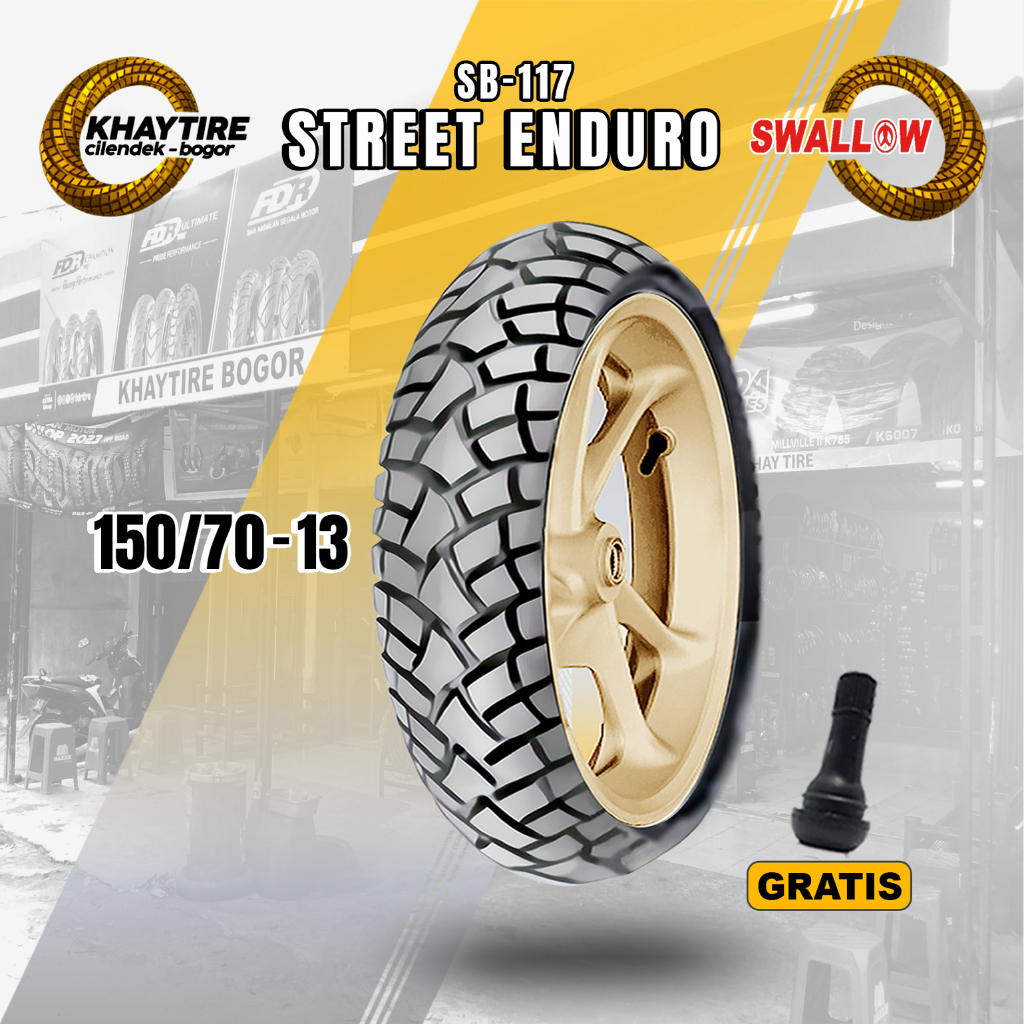 Ban Belakang Motor Nmax SWALLOW STREET ENDURO 150/70 Ring 13 Tubeless