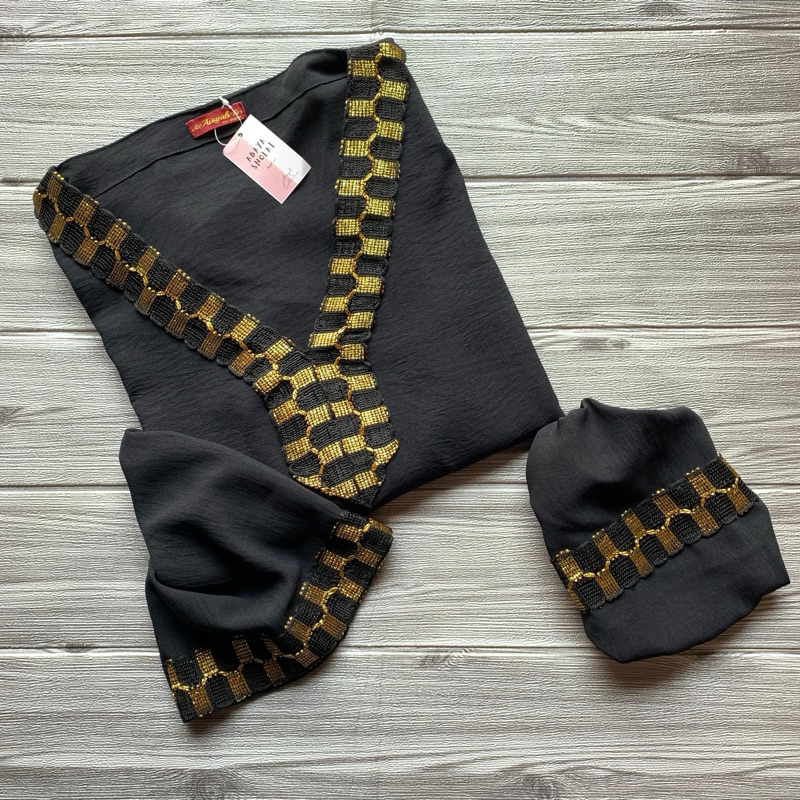 ABAYA SHOLAT DUBAI/ABAYA SHOLAT CRINGKLE/MUKENA SHOLAT DUBAI/MUKENA SHOLAT HITAM