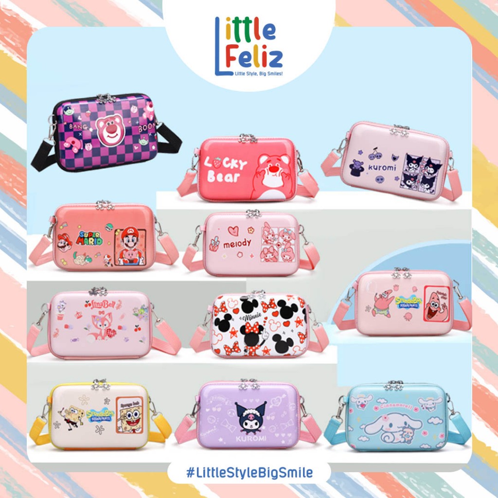 littlefeliz GA16 Tas selempang Anak/ Tas selempang karakter Disney/ Sling Bag lucu CUTE BAGUS TAHAN 