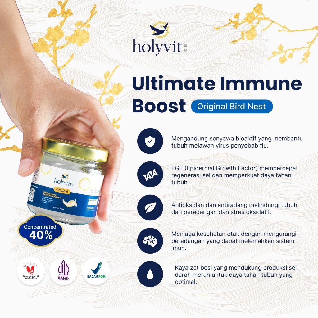 

Holyvit Immune Booster Sarang Burung Walet - 6 x 100ml