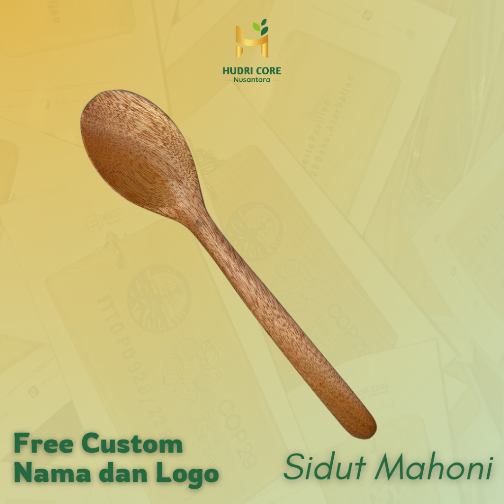 Sendok kayu custom nama/logo - Sendok Jati - Sendok Mahoni - Sendok makan