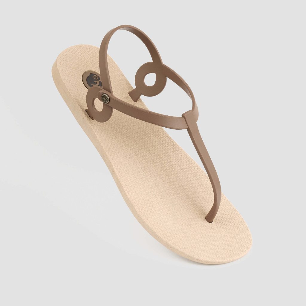 Camou Sandal Jepit Wanita Karet Ringan Anti Slip Camou Rosie Beige