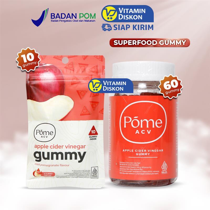 POME ACV APPLE CIDER VINEGAR GUMMY | Cuka Sari Apel Gummny, Suplemen Diet Vegan Detox