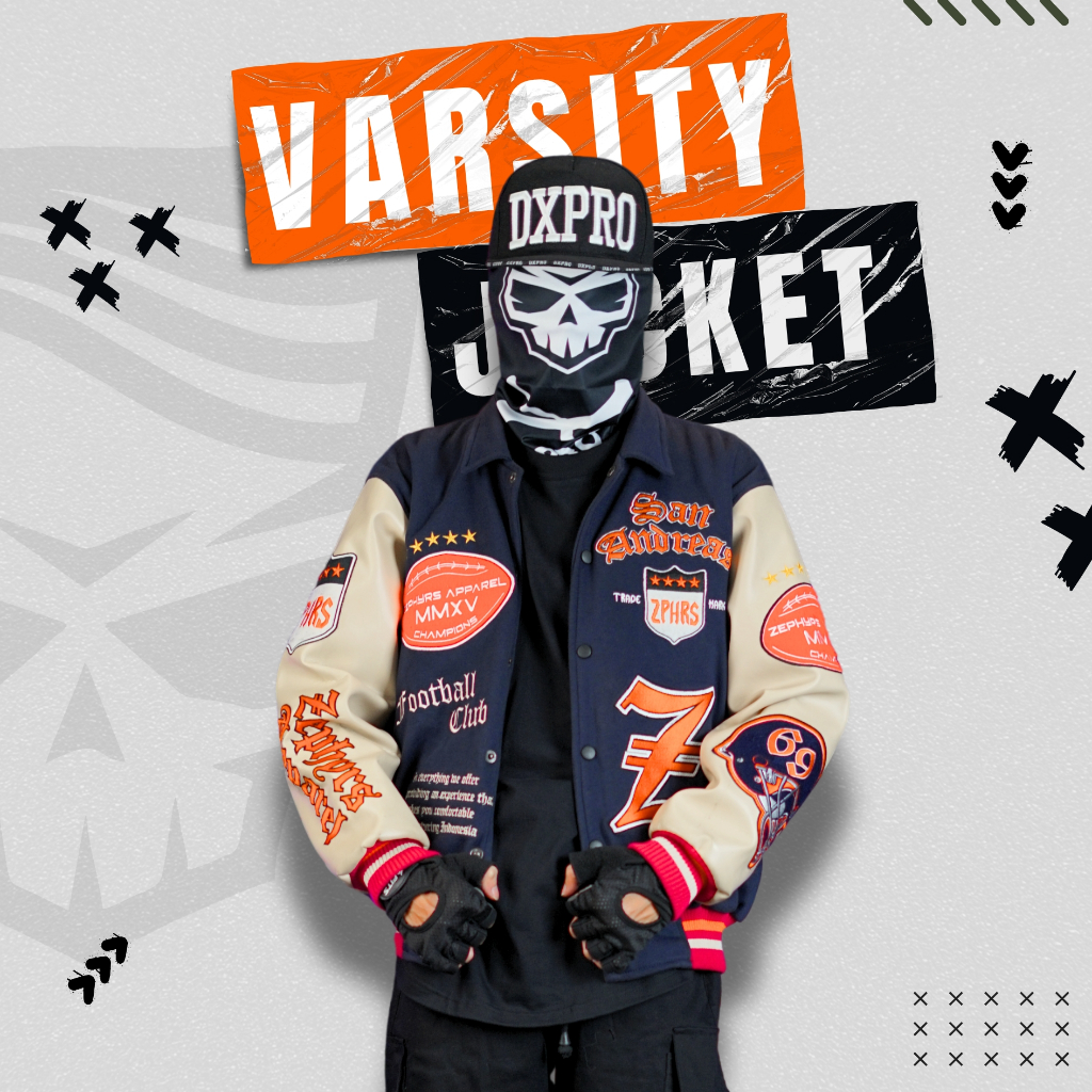 VARSITY JACKET ZEPHYRS SAN ANDREAS FULL BORDIR