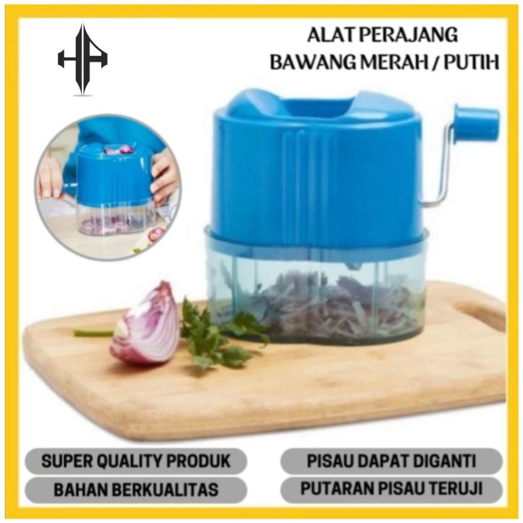 Perajang Bawang Serbaguna Alat Pemotong Bawang Merah Onion Slicer Praktis / Blander Giling Manual Pe